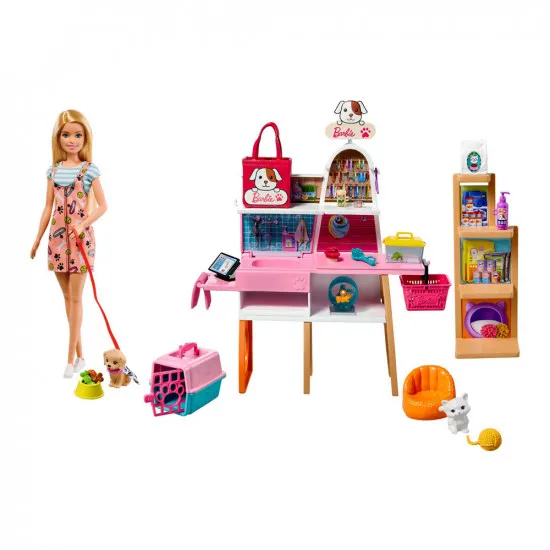 Barbie GRG90 Set de joaca Pet supply store, 29 cm