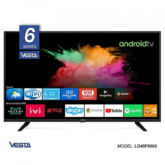 Televizor Vesta LD40F6002 Black/Gray (40"/HD)
