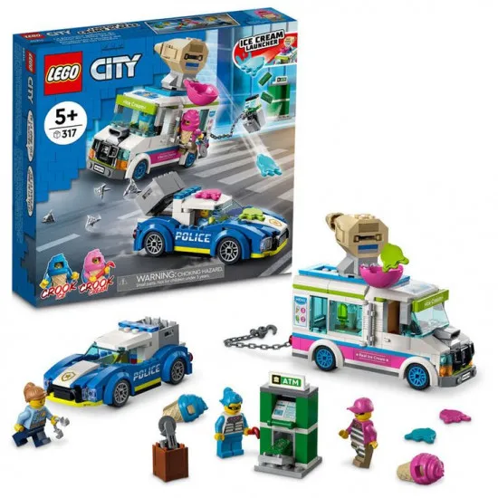 Lego City 60314 Конструктор Погоня полиции за грузовиком с мороженым