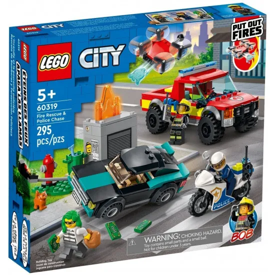 Lego City 60319 Конструктор Пожарная бригада и полицейская погоня