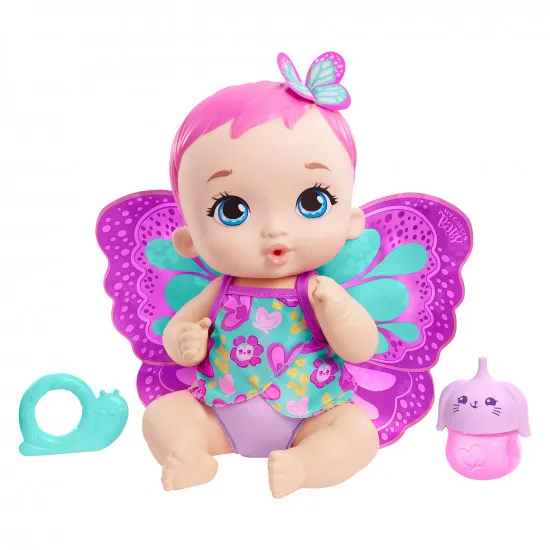 My Garden Baby Feed and change GYP10 Bebeluș Aripi roz, 31 cm