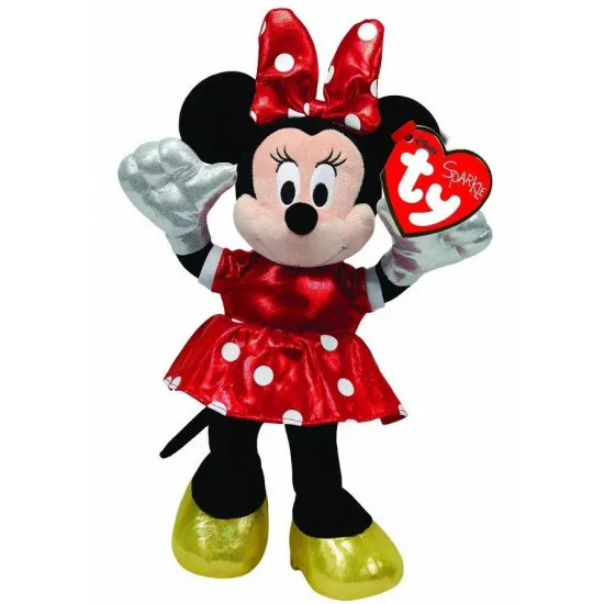 Ty TY41071 Jucarie de plus Disney Minnie Sparkle cu sunete 20 cm