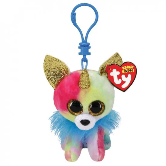 Ty TY35237 Breloc de pluș Unicorn Chihuahua Yips, 8,5 cm