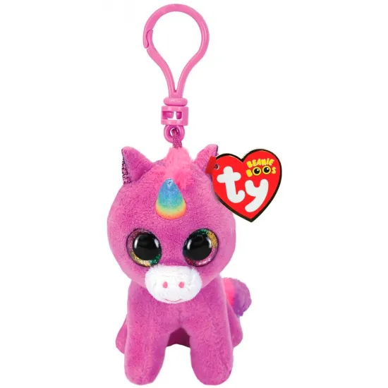 Ty TY35238 Breloc de pluș Unicorn Rosette, 8,5 cm