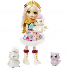 Enchantimals GJX46 Set de joaca Odele Owl si familia de bufnite, 15 cm