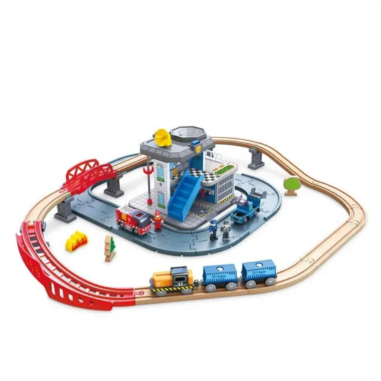 Hape E3736 Set de joaca Calea ferată Emergency Services