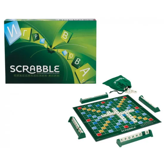 Mattel Y9618 Joc de masa"Scrabble" Original (rus)