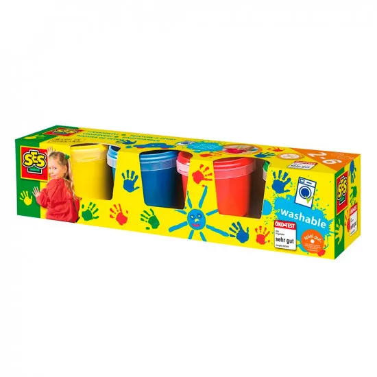 SES Creative 0305S Vopsea eco pentru pictura cu degete Primele mele desene