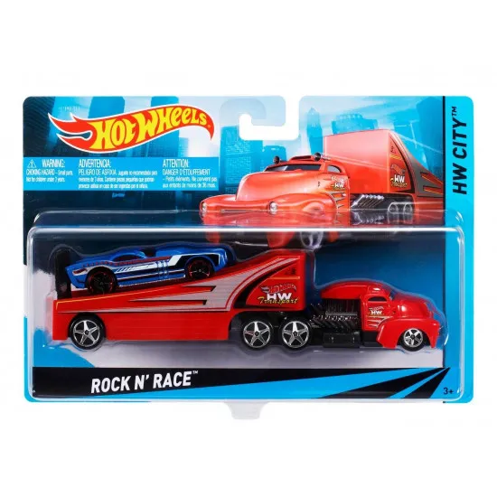 Mattel Hot Wheels BDW51 ROCK RACE Tir cu masinuta sportiva