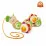 Hape E0351A Деревянная игрушка: Каталка - толкалка на палочке, гусеница