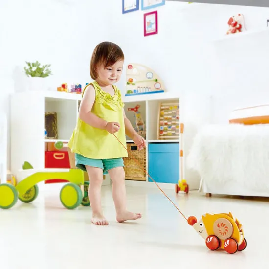 Hape E0350A Деревянная игрушка: Каталка Еж