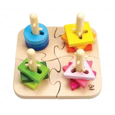 Hape E0411A Деревянная игрушка. Творческий пазл с держалками Hape E0411A Деревянная игрушка. Творческий пазл с держалками