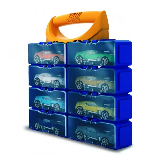 Mattel Hot Wheels HWCC8A Container compact pentru stocarea a 8 maÈ?ini clasice