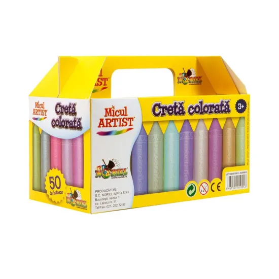 Noriel NOR9013 Micul Artist - Creta colorata 50 de batoane