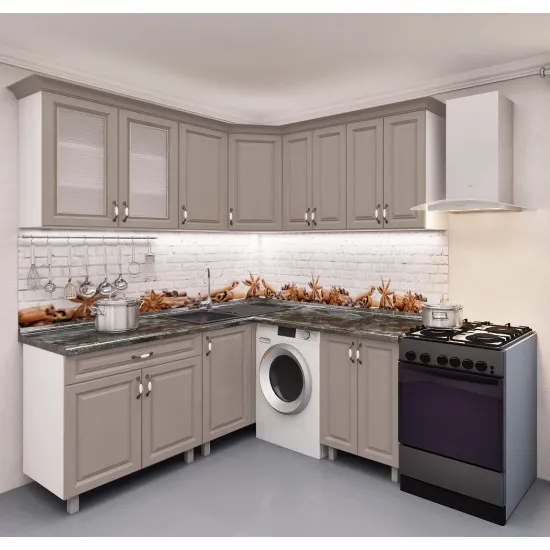 Кухня угловая Bafimob 1.8x1.8 м (МДФ Пленка), Дуб Конкордия