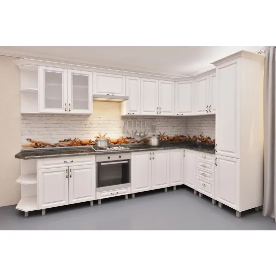 Bucatarie de colț Bafimob 3,4Х1,7 m (MDF Pelicula), Polar