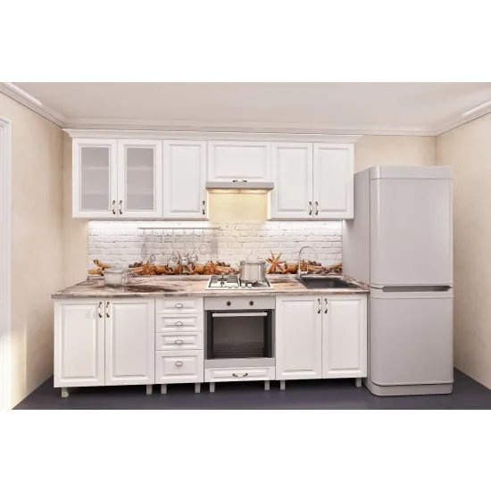 Bucatarie Bafimob Iulia 2.6 m (MDF Pelicula), Polar