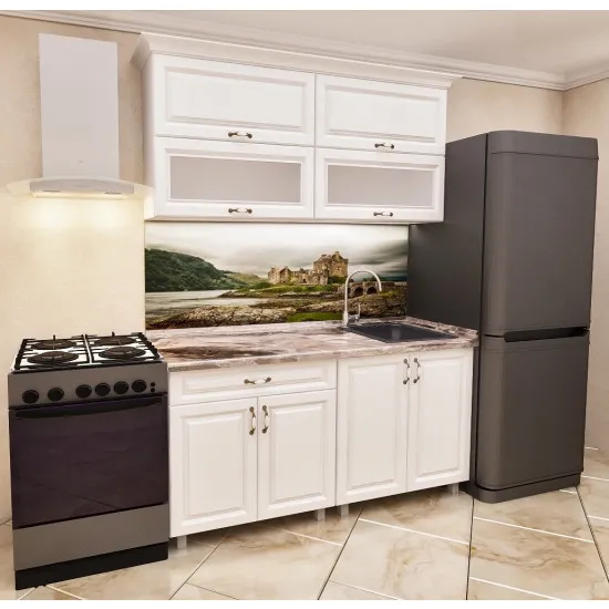 Кухня Bafimob Мини Модерн 1.6 м (МДФ Пленка), Дуб полярный