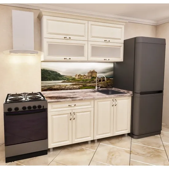 Кухня Bafimob Мини Модерн 1.2 м (МДФ Пленка), Алебастр