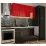 Bucatarie BS Mini 1.6 m (MDF High Gloss), Roșu/Negru