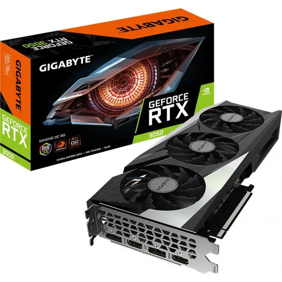 Placă video RTX3050 8GB GDDR6 Gaming OC (GV-N3050GAMING OC-8GD) (8 GB/128 bit)