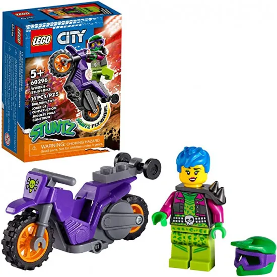 Lego City Stuntz 60296 Constructor Motocicletă de cascadorie pentru wheelie