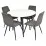Set de mobilă Eva masa DT 402-1 + 4 scaune XR-154B Grey56