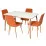 Set de mobilă Eva masa DT 405-1 + 4 scaune XR-154W Orange29