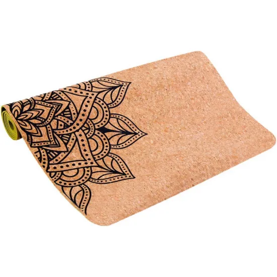 Коврик для йоги Spokey 926537 Savasana Cork/Green