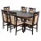 Set de mobilă Eva Masa HV-33V Chocolate + 6 scaune DEPPA R (Chocolate, F-787 Beige)