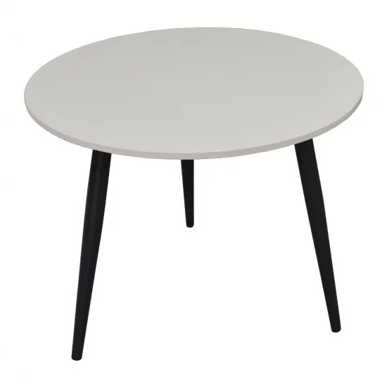 Masă pentru bucătărie Eva DT-404-3B, alb mat/negru