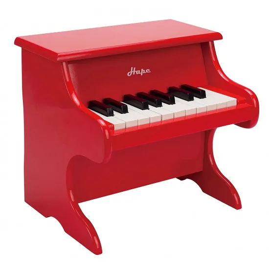 Hape E0318A Jucărie muzicala din lemn Pian rosu "PLAYFUL PIANO"