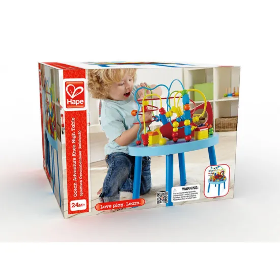 Hape E1805A  Jucărie din lemn -  Masa educațională pentru joc "Ocean" OCEAN ADVENTURE TABLE