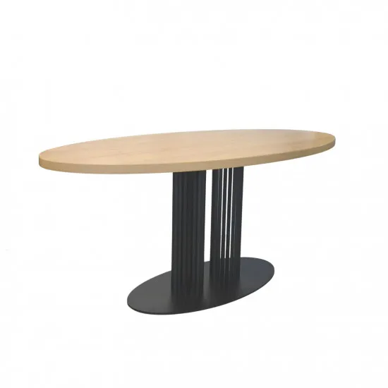 Masă pentru bucătărie DP Afina Elipsa, Sonoma/Black