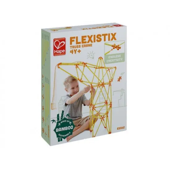 Hape E5562A Jucărie din lemn Flexistix - Set de construcție. Constructor: Macara pentru constructii