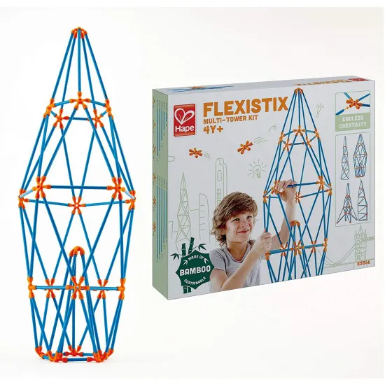 Hape E5566A Jucărie din lemn Flexistix - Set de construcție. Constructor: Multi turnuri