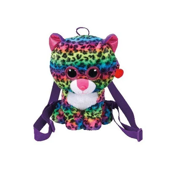 TY95004   Jucărie de Plus - Leopard multicolo DOTTY, 25 cm (rucsac)