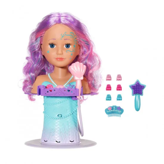 Zapf 830550 BABY born Sister Styling Mermaid Head
