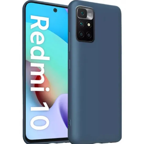 Husă Helmet Liquid Silicone pentru Xiaomi Redmi 10, Blue