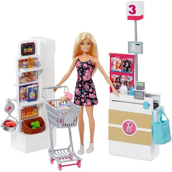 Mattel Barbie FRP01 Кукла Барби Набор Супермаркет