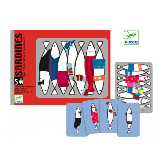 Djeco DJ05161 Joc de cărți "Sardine". Sardines