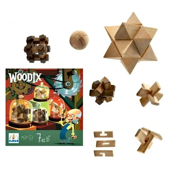 Djeco DJ08464 Jocuri Logice Din Lemn "Woodix". Woodix