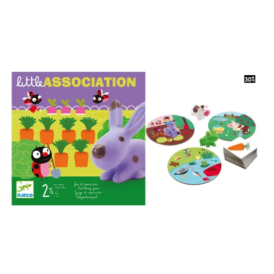 Djeco DJ08553 Настольная игра на ассоциации "Зверята". Little Association