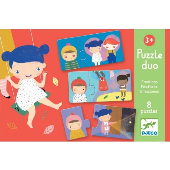 Djeco DJ08152 Настольная игра пазл "Найди эмоции". Puzzle Duo
