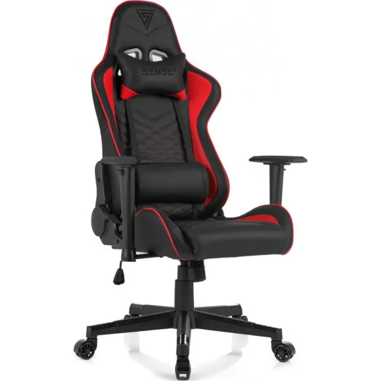 Кресло геймерское SENSE7 Spellcaster, Black/Red