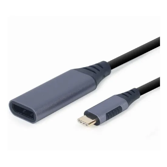Видеоадаптер Gembird USB Type-C (M)/DisplayPort (F), Space Gray (A-USB3C-DPF-01)