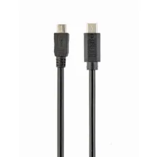 Cablu Cablexpert USB 2.0 Micro/USB Type-C, Black (CCP-USB2-mBMCM-6) Cablu Cablexpert USB 2.0 Micro/USB Type-C, Black (CCP-USB2-mBMCM-6)