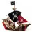 Djeco DJ06830 Деревянная игрушка "Пиратский корабль". Ze Pirat Boat