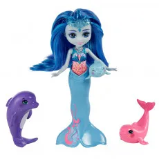 Enchantimals HCF72 Set de joaca cu papusa Familia Delfinilor, 15 cm