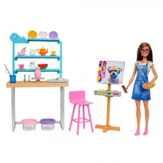 Barbie HCM85 Papusa Relax and Create Art Studio, 29 cm Barbie HCM85 Papusa Relax and Create Art Studio, 29 cm